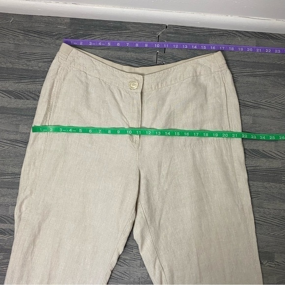 Chico’s Linen Straight Leg Lagenlook Pants - Picture 7 of 12